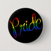 ゲイ・プライド LGBT ブラックボタン 缶バッジ (正面)