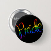 ゲイ・プライド LGBT ブラックボタン 缶バッジ (正面&裏面)