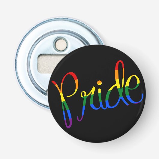ゲイ・プライド LGBT ブラック 栓抜き (正面)