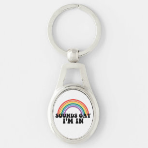 ゲイ プライド LGBT レインボー サウンズ ゲイ アイム イン キーホルダー