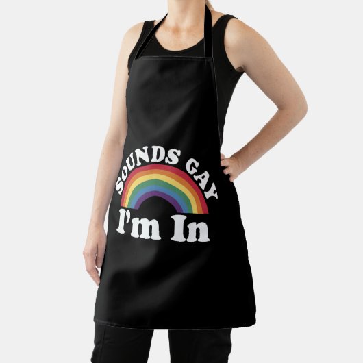 ゲイ プライド LGBT レインボー サウンド ゲイ だって好き エプロン (インサイチュ)