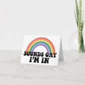 ゲイ プライド LGBT レインボー サウンド ゲイ だって好き カード (正面)