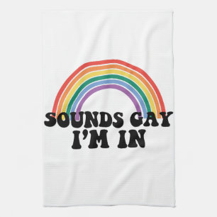 ゲイ プライド LGBT レインボー サウンド ゲイ だって好き キッチンタオル