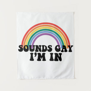 ゲイ プライド LGBT レインボー サウンド ゲイ だって好き タペストリー