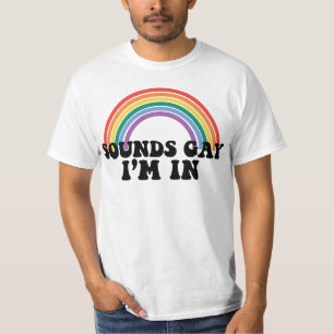 ゲイ プライド LGBT レインボー サウンド ゲイ だって好き Tシャツ