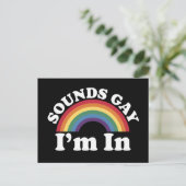 ゲイ プライド LGBT レインボー サウンド ゲイ だって Pride ポストカード (スタンド正面)