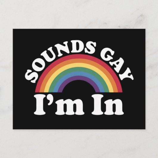 ゲイ プライド LGBT レインボー サウンド ゲイ だって Pride ポストカード (正面)