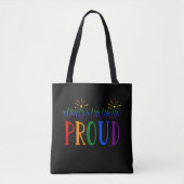 ゲイ・プライド LGBT 花火 ブラック トートバッグ (正面)
