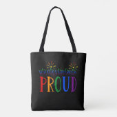 ゲイ・プライド LGBT 花火 ブラック トートバッグ (裏面)