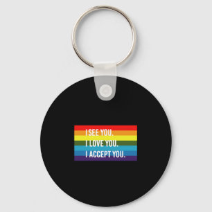 ゲイ プライド LGBT Tシャツ I See I Love You I Accept You キーホルダー
