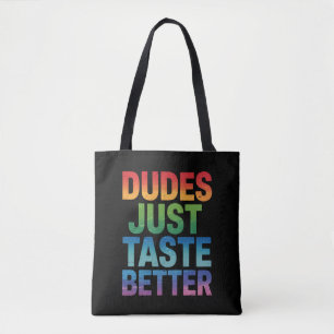 ゲイ プライド LGBTQ おもしろ 男性はただおいしいだけ トートバッグ
