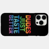 ゲイ プライド LGBTQ おもしろ 男性はただおいしく見える Case-Mate iPhoneケース (裏面 (横))