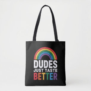 ゲイ プライド LGBTQ ギフト おもしろ 男はただおいしいだけ トートバッグ