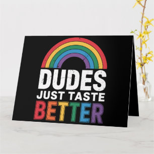 ゲイ プライド LGBTQ ギフト おもしろ 男はただおいしい カード