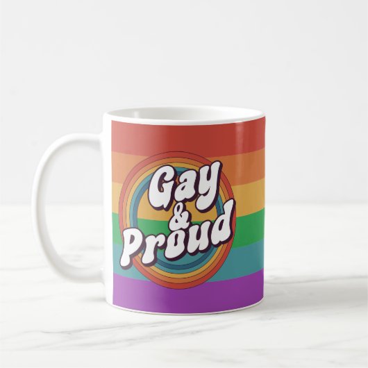 ゲイ プライド LGBTQ+ コーヒーマグカップ (左)