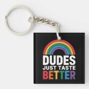 ゲイ プライド LGBTQ 贈り物 面白い おいしい男 キーホルダー