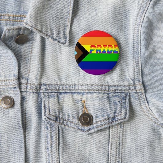 ゲイ・プライド LGBTQ+ 進歩的アドボカシー 缶バッジ (インサイチュ)