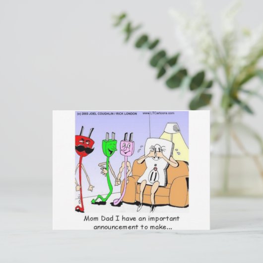 ゲイ プラグ 面白いギフト Tシャツ マグ カードなど ポストカード (スタンド正面)