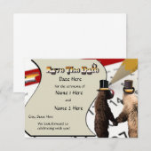 ゲイ・ベアのウェディングまたは式の保存日カード 招待状 (正面/裏面)