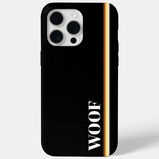 ゲイ・ベアーズ・プライドフラグのクールでエレガントなワフ Case-Mate iPhoneケース (裏面)
