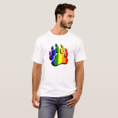 ゲイ・ベア・クロー 虹色 ブラックシャドウ - Tシャツ (正面フル)