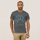 ゲイ ベア パウ ネオン ブルー - Tシャツ (正面フル)