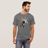 ゲイ・ベア・プライド・カラースプラッシュベアパウ Tシャツ (正面フル)