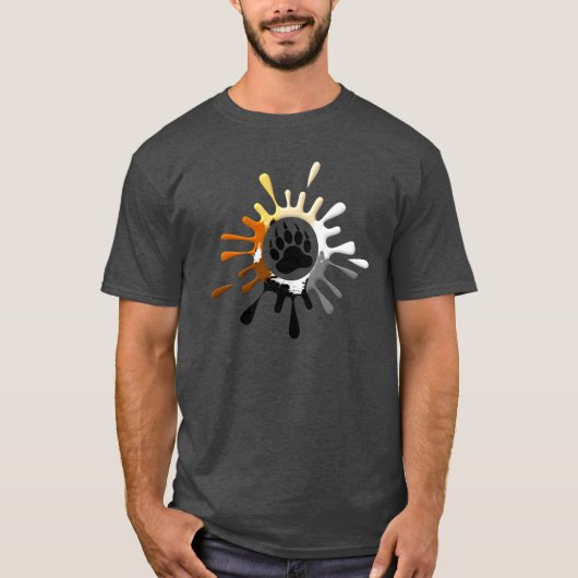 ゲイ・ベア・プライド・カラーベアパウ Tシャツ (正面)
