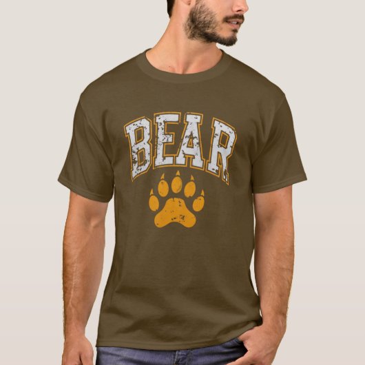 ゲイ・ベア・プライド・カラーベアパウ Tシャツ (正面)