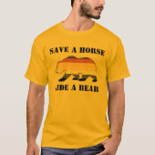 ゲイ・ベア・プライド セーブ・ア・ホース・ライド・ア・ベア Tシャツ (正面)