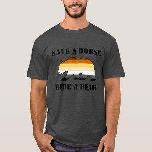 ゲイ・ベア・プライド セーブ・ア・ホース・ライド・ア・ベア Tシャツ