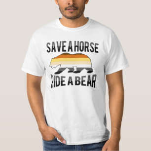 ゲイ・ベア・プライド セーブ・ア・ホース・ライド・ア・ベア - Tシャツ
