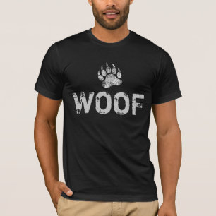 ゲイ・ベア・プライド ディストressed ベア・パウ・WOOOF Tシャツ