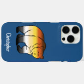 ゲイ・ベア・プライド・フラグカラーのクマのカスタムネーム Case-Mate iPhoneケース (裏面 (横))