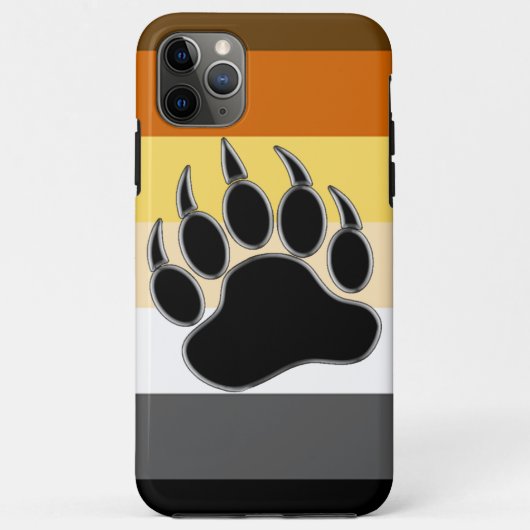 ゲイ・ベア・プライド・フラッグ・ベア・パウ Case-Mate iPhoneケース (裏面)