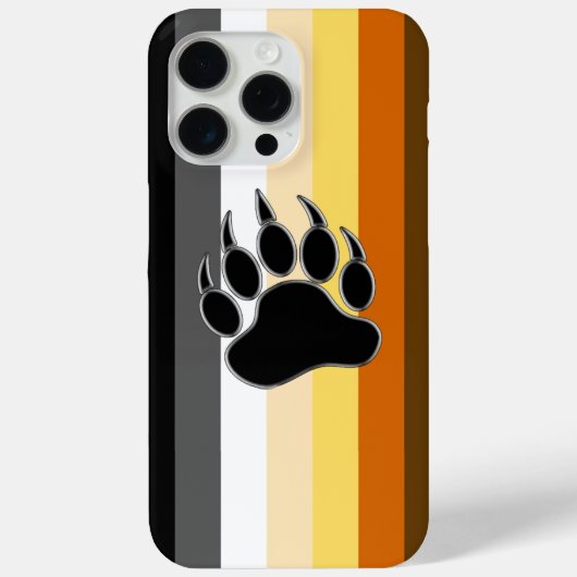 ゲイ・ベア・プライド・フラッグ ベア・ポー Case-Mate iPhoneケース (裏面)
