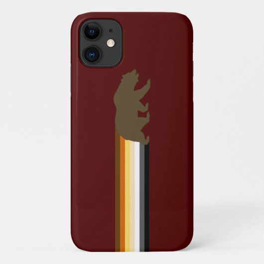 ゲイ・ベア・プライド・フラッグ・ベア Case-Mate iPhoneケース (裏面)