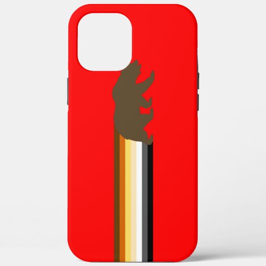 ゲイ・ベア・プライド・フラッグ Case-Mate iPhoneケース (裏面)