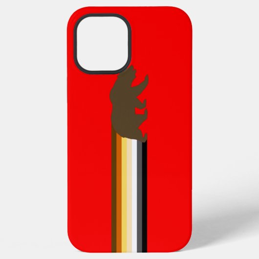 ゲイ・ベア・プライド・フラッグ iPhoneケース (裏面)