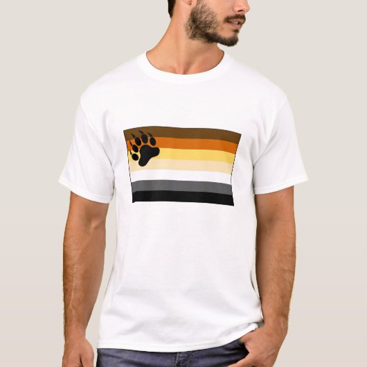 ゲイ・ベア・プライド・フラッグ Tシャツ (正面)