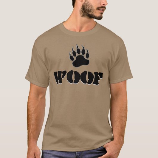 ゲイ・ベア・プライド・ベアの足あと WOOF Tシャツ (正面)