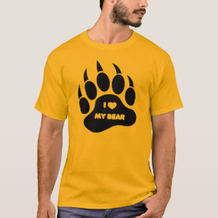 ゲイ・ベア・プライド・ベア・パウ I heart My ベア Tシャツ