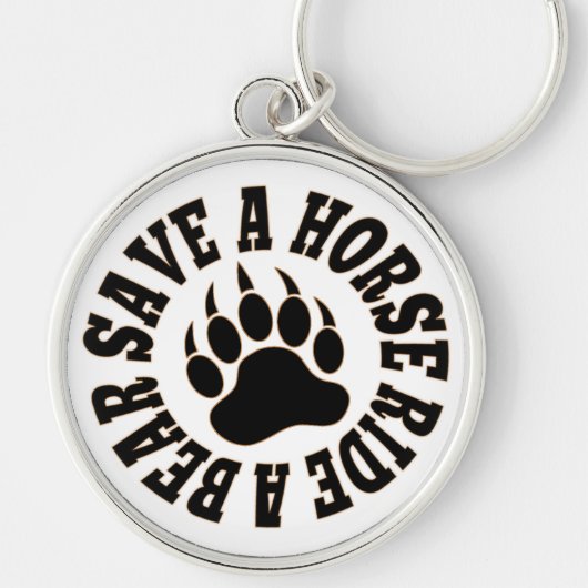 ゲイ・ベア・プライド Save A Horse Ride A Bear キーチェーン (正面)