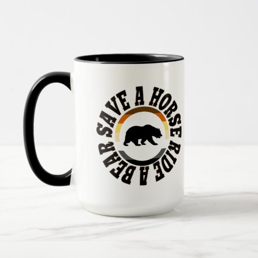 ゲイ ベア SAVE A HORSE RIDE A BEAR マグカップ (左)