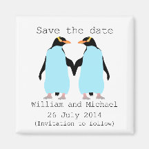 ゲイ、ペンギン手に日付を保存