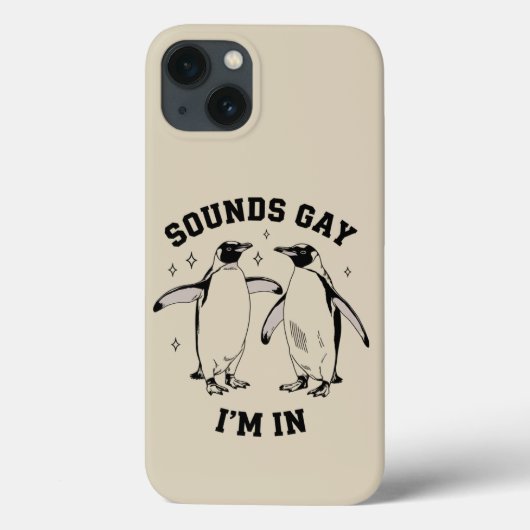 ゲイ ペンギン サウンズ ゲイ アイム イン ヴィンテージ クィア LGBTQ Case-Mate iPhoneケース (裏面)