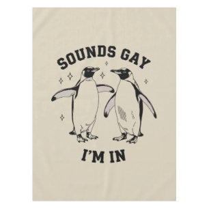 ゲイ ペンギン サウンド ゲイ だって Queer LGBTQ ヴィンテージ テーブルクロス