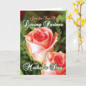 ゲイ・マザーズ・デイ・カード – 愛するパートナー カード (黄色い花)