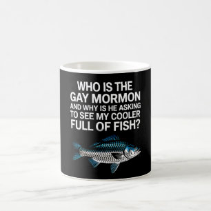 ゲイ・モルモンのLGBTQプライド・フィッシュって誰?面白いデザイン コーヒーマグカップ