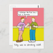 ゲイ・ユーモア・ザ・フォー・ソファの漫画 ポストカード (正面/裏面)